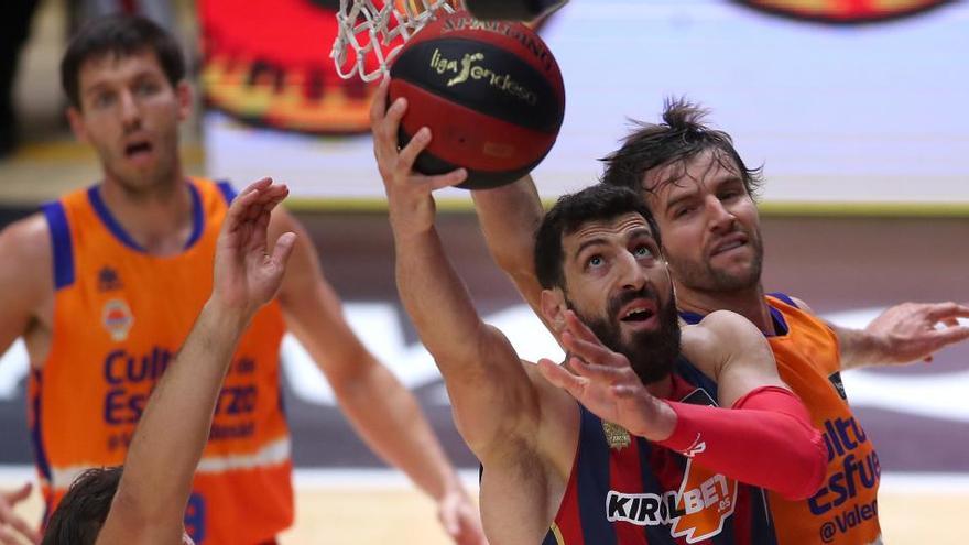 Una imagen del Valencia Basket - Kirolbet Baskonia.