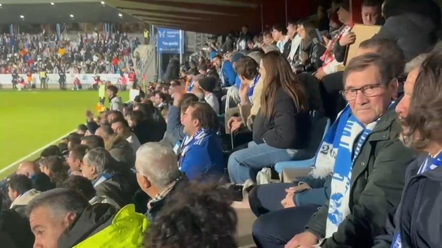 Los aficionados del Talavera de la Reina, indignados con el penalti pitado a favor del Madrid