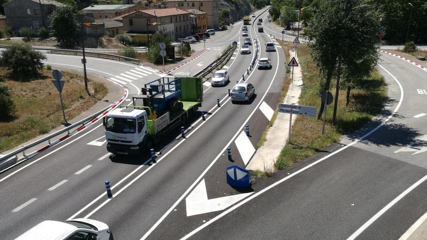 Tram de la C-55 al seu pas per Castellgalí