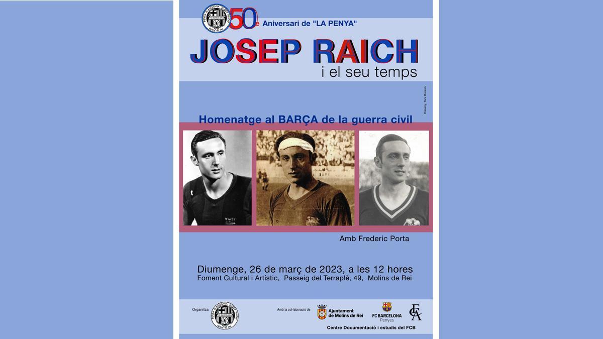 El cartel del acto que tendrá lugar este domingo en Molins de Rei