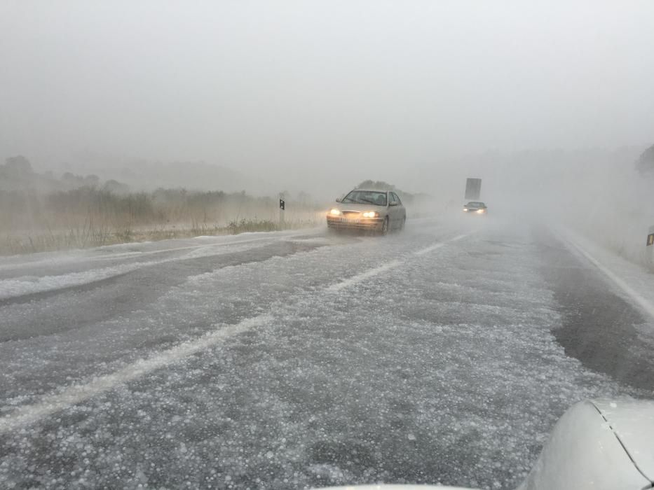 Calamarsada a la carretera de Llançà a Figueres entre la Valleta i Carmançó