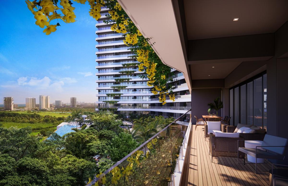 Una de las viviendas de Puerto Cancún (México)