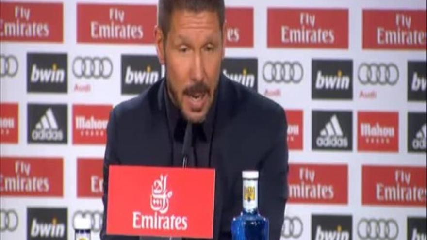 Simeone: "Los que estaban esperando fuera entraron y resolvieron"