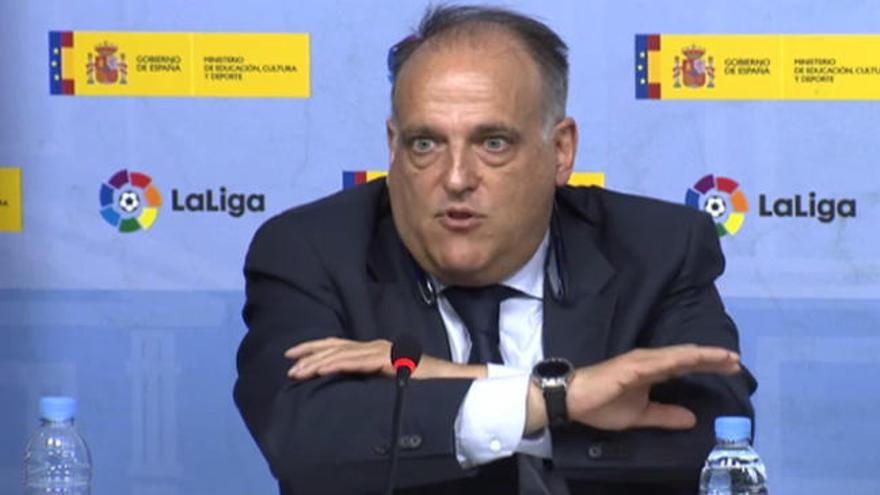 Tebas confía en la inocencia de Cristiano Ronaldo