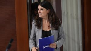 La portavoz de Junts en el Parlament, Mònica Sales, este lunes.