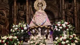 ¿Qué manto llevó la Virgen de la Montaña el tercer día de Novenario?