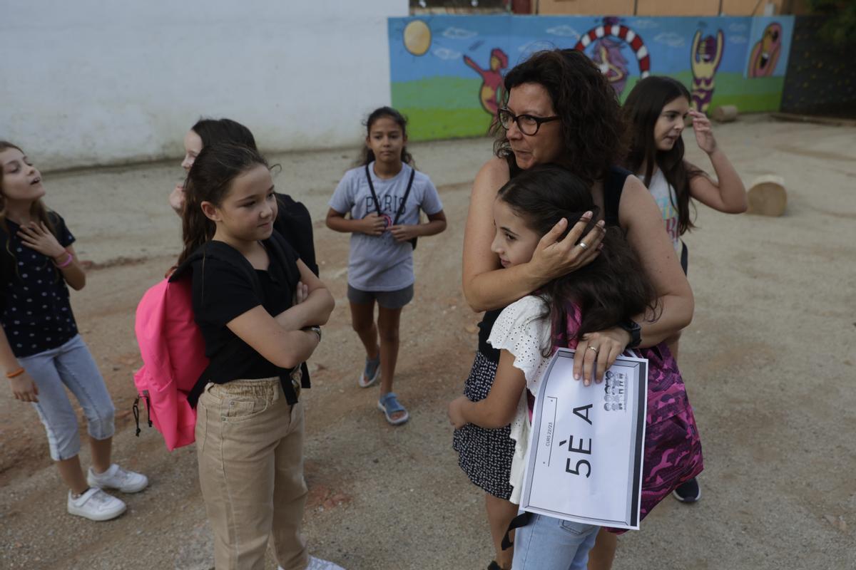 Día de vuelta al cole en la escuela Josep Carner de Badalona