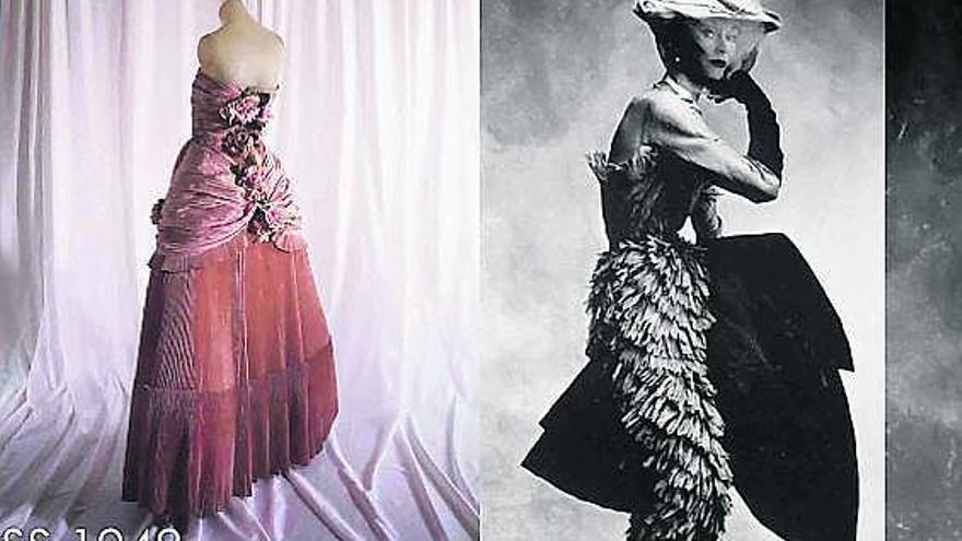 Modelos de Balenciaga realizados en 1948 y 1950.