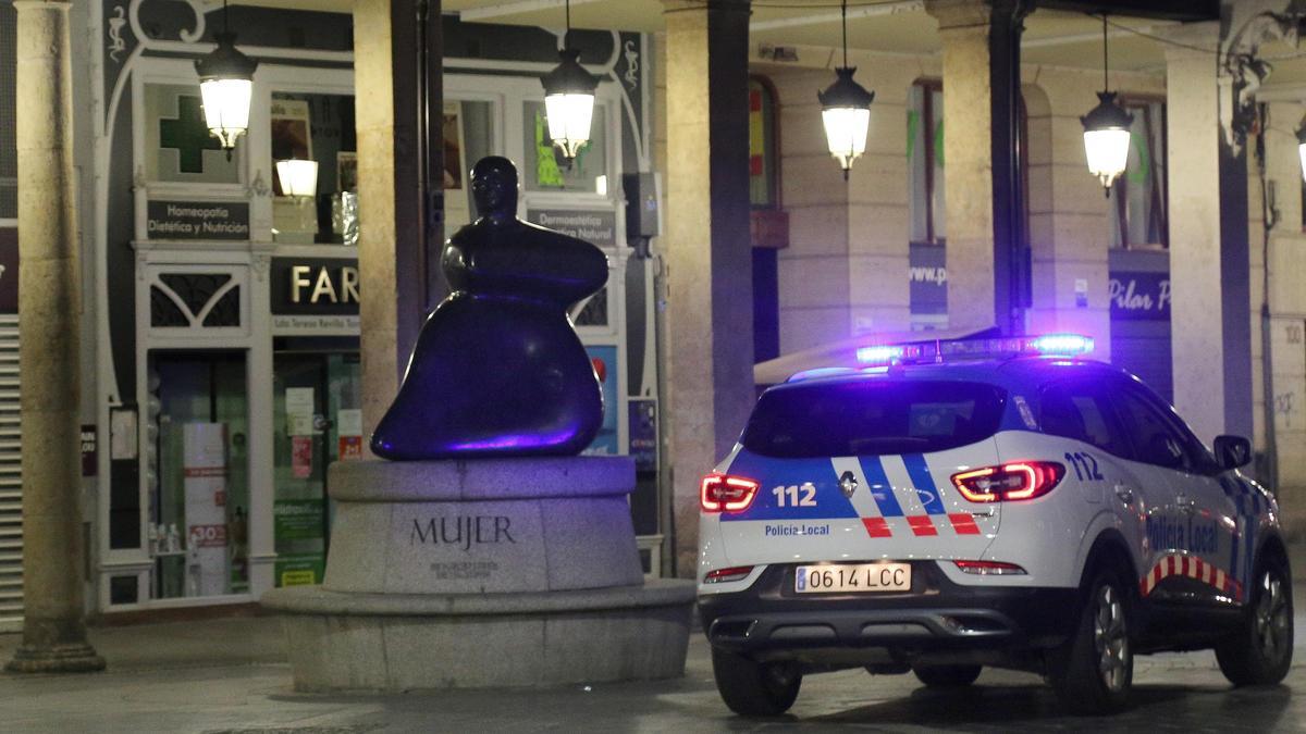 La policía local en Palencia.