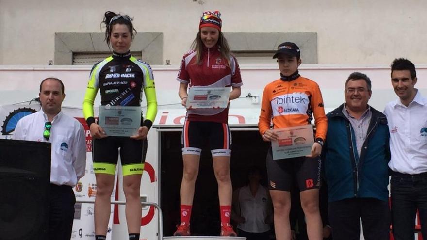 María Calderón, en el podio del Campeonato de Castilla y León