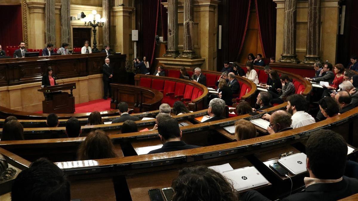 El pleno del Parlament