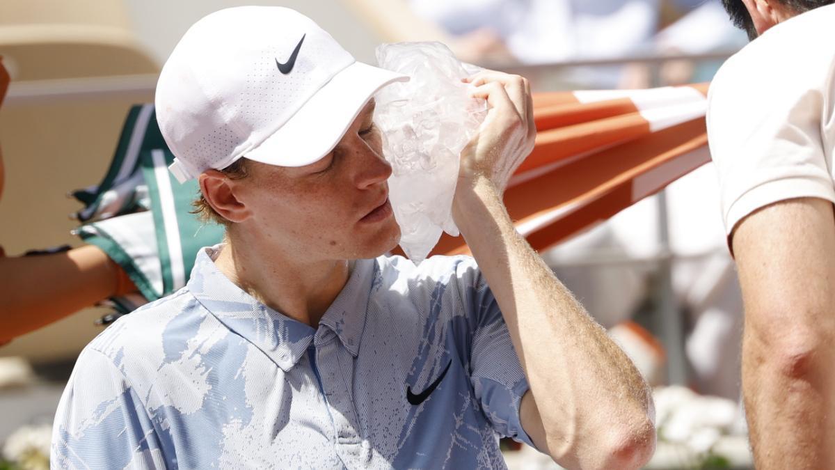 Sinner con hielo para remediar el golpe de calor