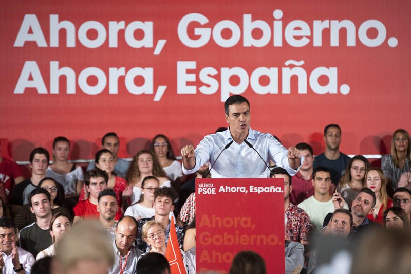 Mitin de Pedro Sánchez en València