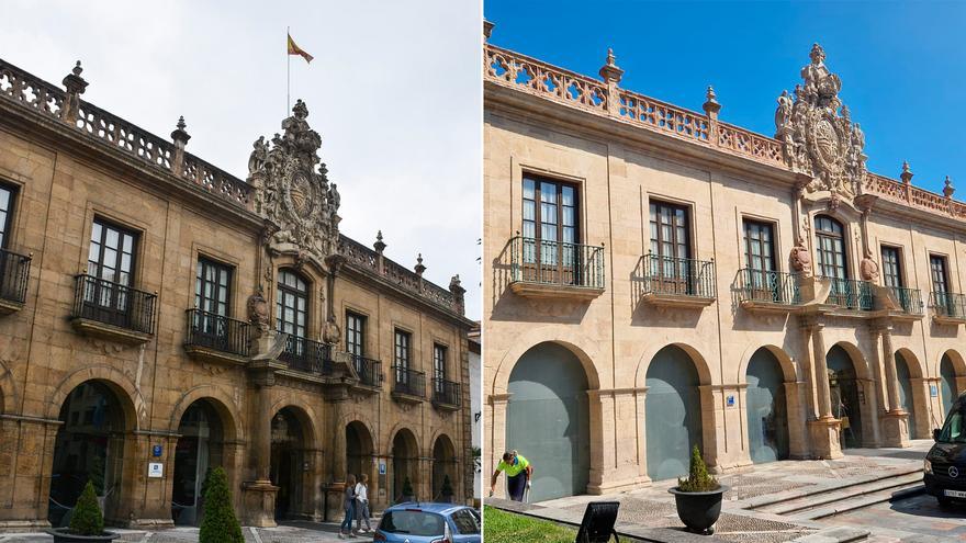 La Reconquista de una fachada: así es antes y el después de un edificio señero de Oviedo