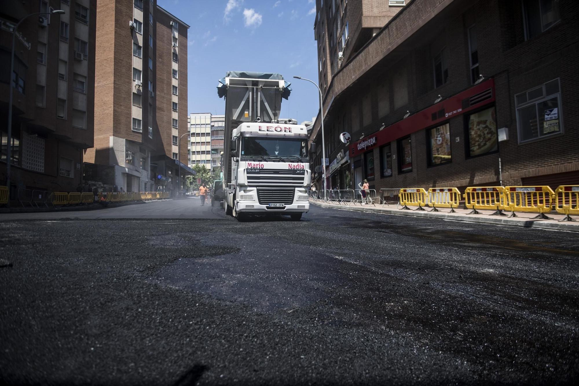 Las imágenes de las obras en la Ronda del Carmen de Cáceres