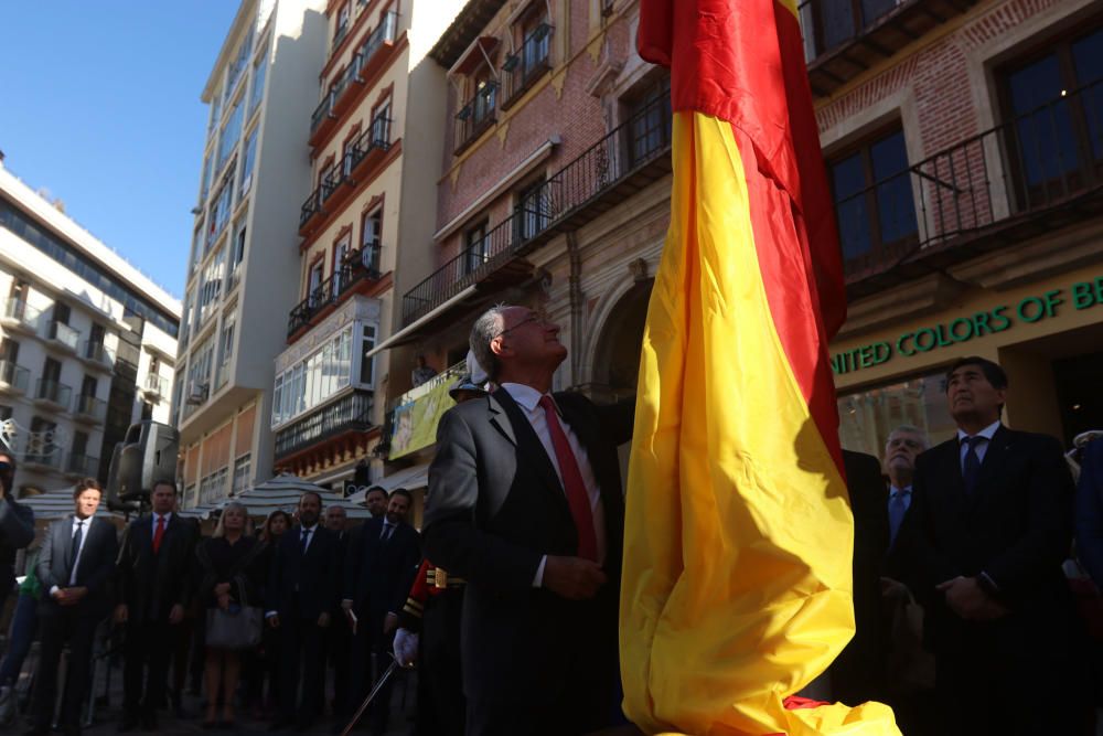 El alcalde Francisco de la Torre ha inaugurado la ceremonia "en un día especial", el 40 aniversario del texto constitucional