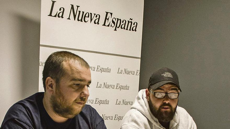 Antonio Bernardo y Nacho Suárez, explicando el proyecto.