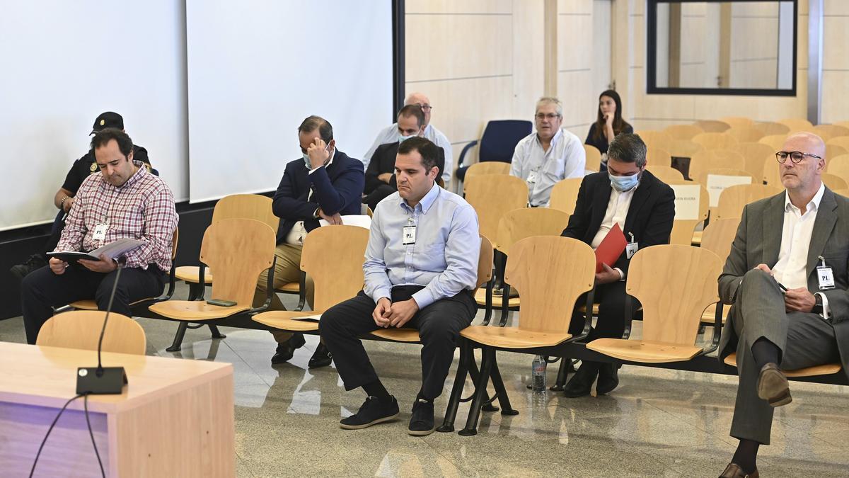 Los acusados en el juicio en la Audiencia Nacional.