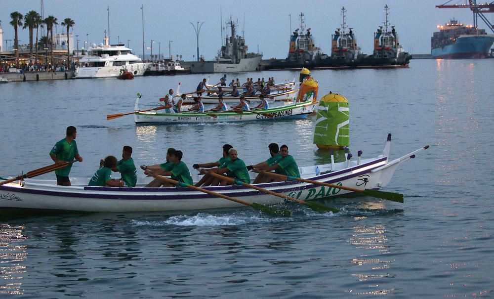 Jornada nocturna de jábegas en El Puerto de Málaga