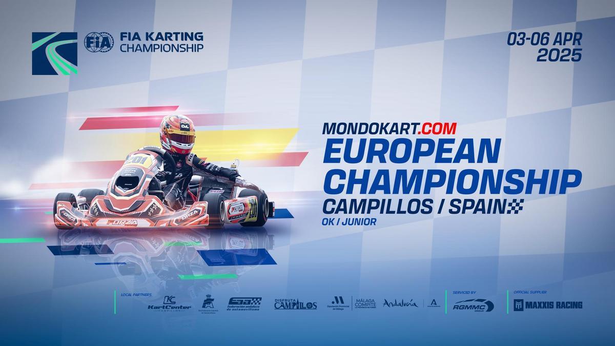 Cartel del Campeonato Europeo de Karting.