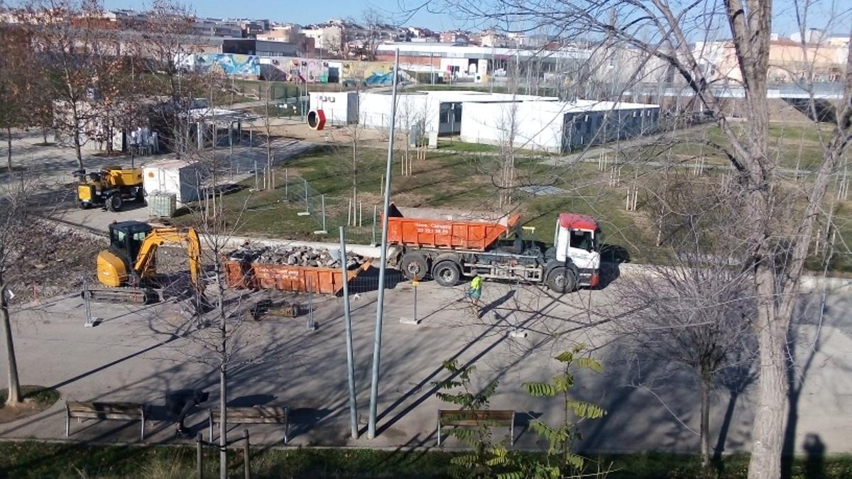 Inicio de las obras en la Dehesa del Parque de Vallparadís (Terrassa)