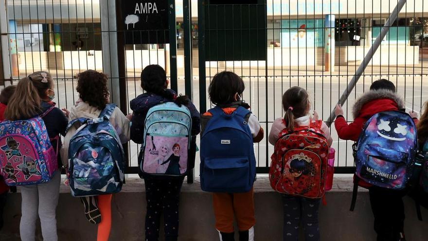 Alumnado de Infantil de un colegio de Castellón.