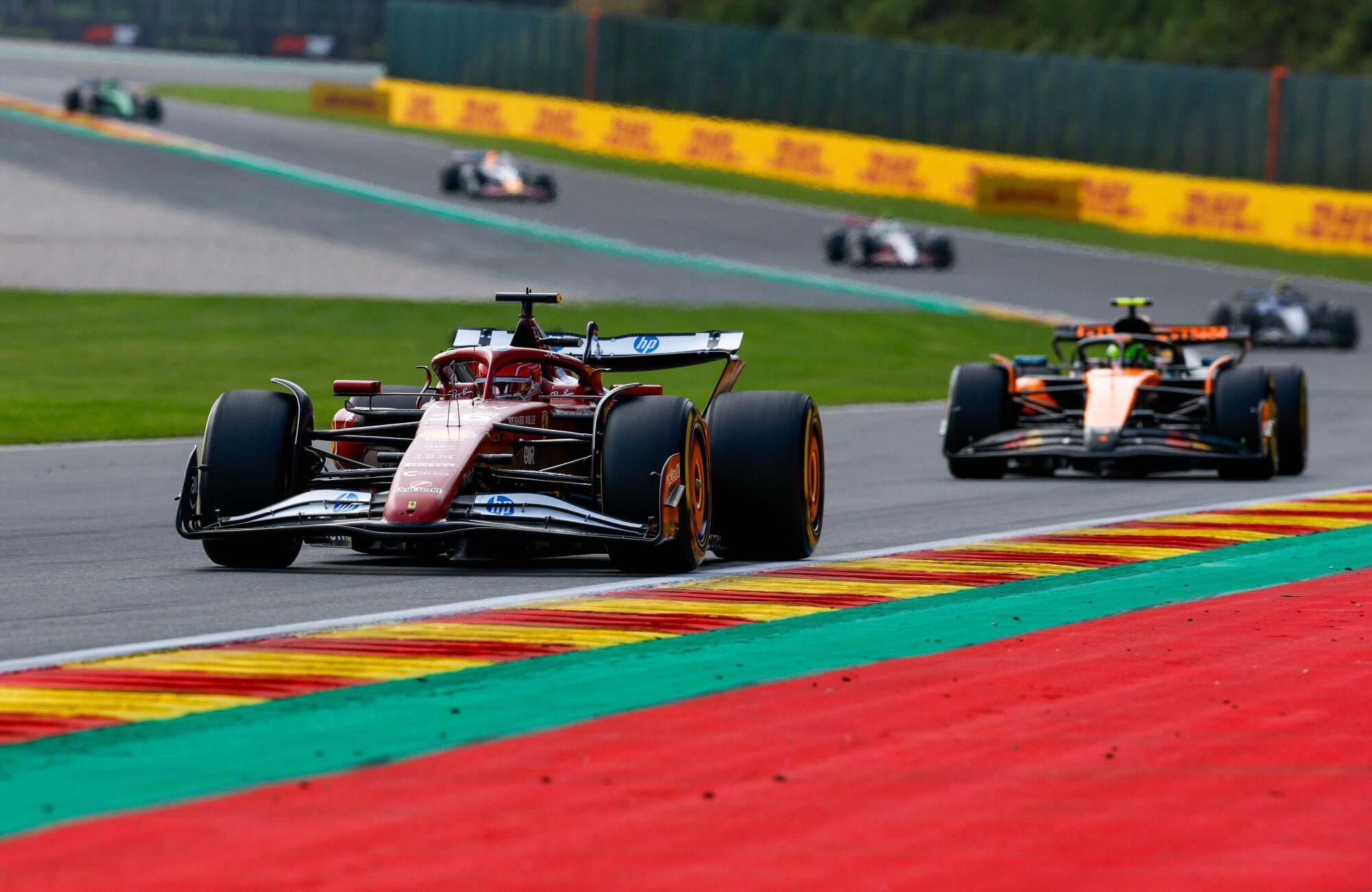 16 LECLERC Charles (mco), Scuderia Ferrari SF-25, action during the 2025 Formula 1 Belgian Grand Prix, 13th round of the 2025 FIA Formula One World Championship from July 25 to 27, 2025 on the Circuit de Spa-Francorchamps, in Stavelot, Belgium - Photo DPPI AFP7 26/07/2025 ONLY FOR USE IN SPAIN. DPPI / AFP7 / Europa Press;BELGIUM;f1;formula 1;FORMULE 1;Motorsport;Sport;F1 - BELGIAN GRAND PRIX 2025;