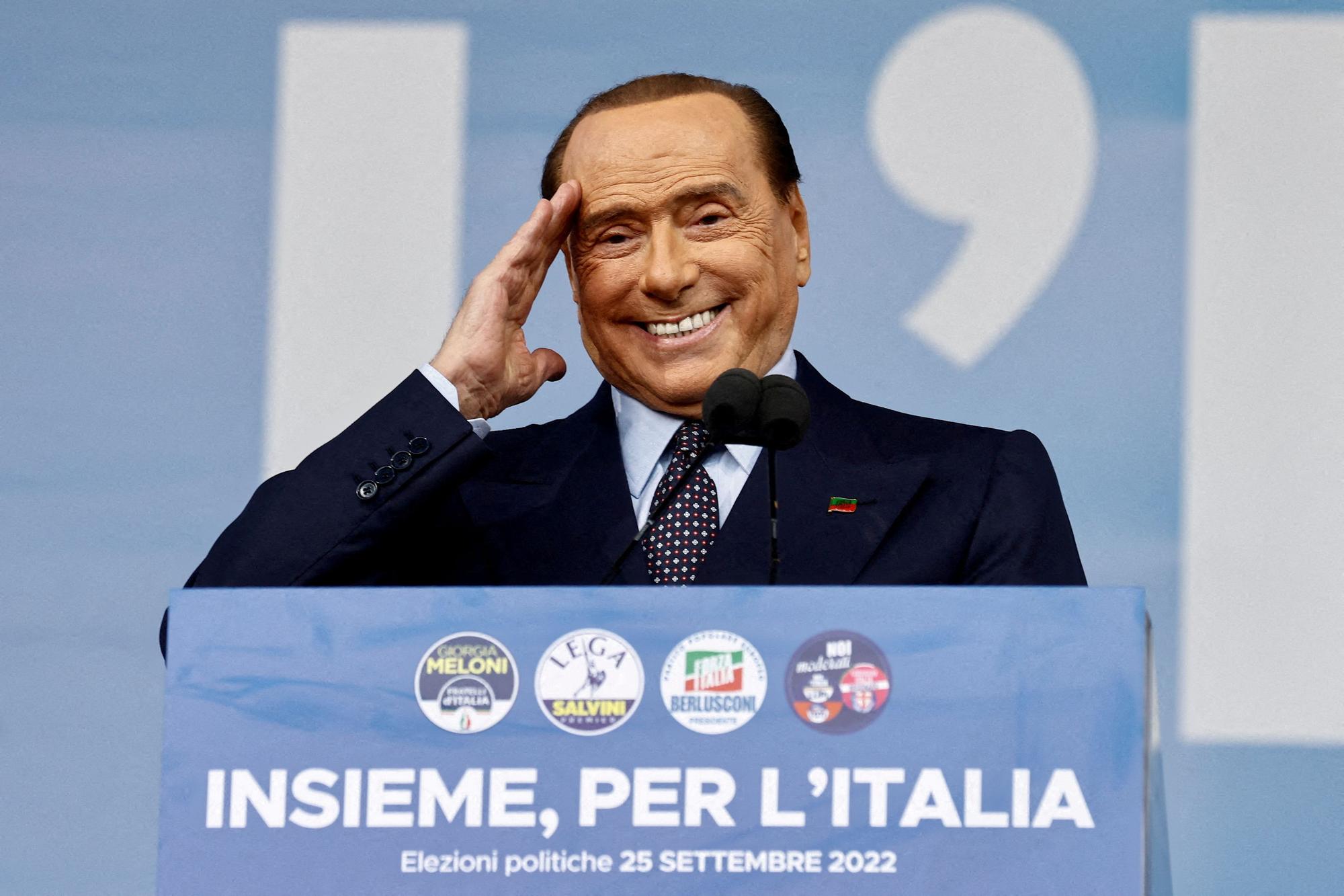Silvio Berlusconi, en un acto electoral el pasado 22 de septiembre.