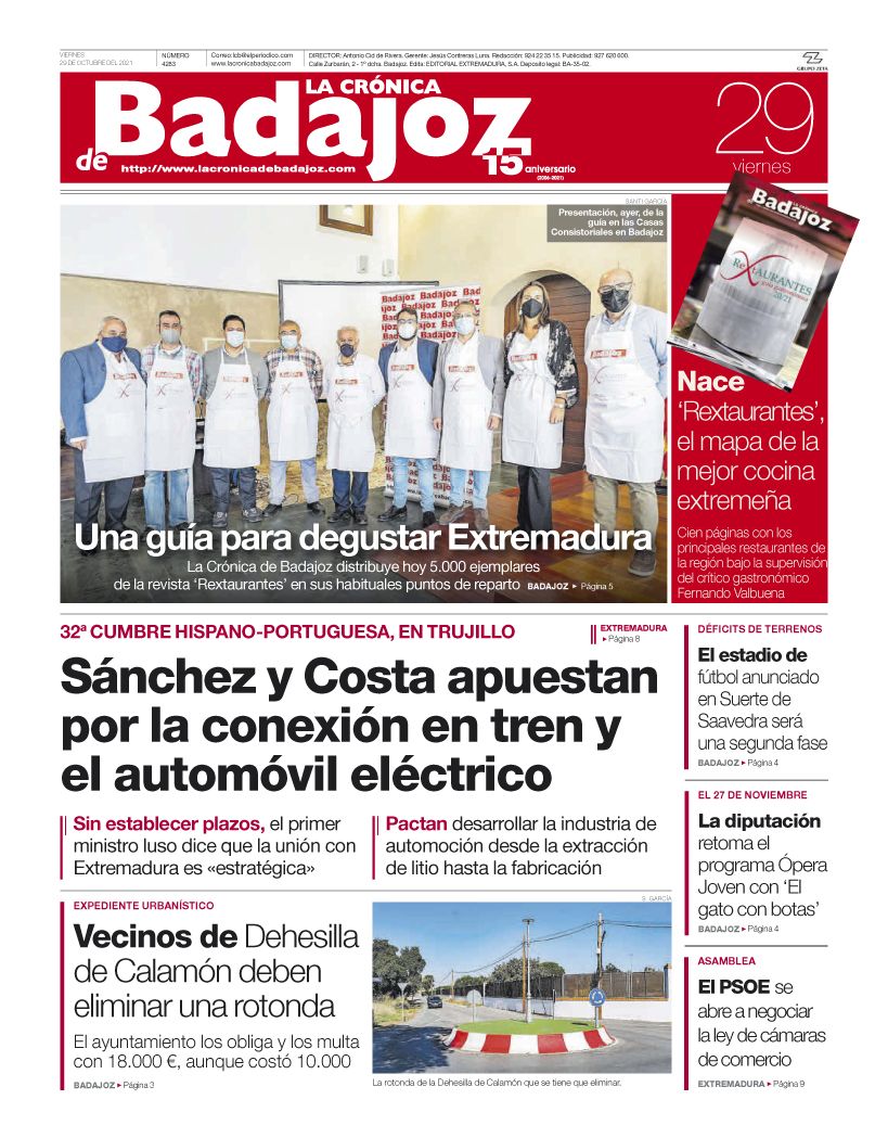 Consulta la portada correspondiente al día 29 de octubre del 2021