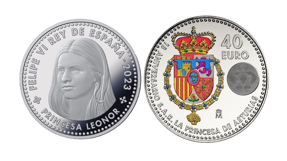 La moneda de la Princesa Leonor que se puede comprar en una tienda de Zaragoza