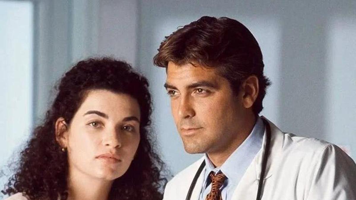 Con Julianna Margulies en la serie 'Emergencias'.