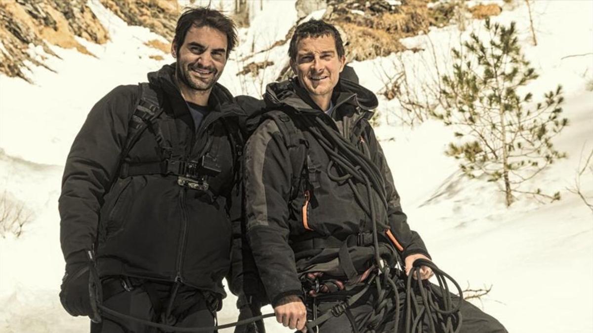 Federer, con Bear Grylls