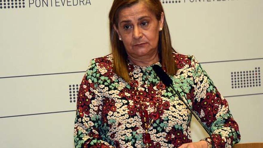 Carmelqa Silva en la sala de prensa de la Diputación. // Rafa Vázquez