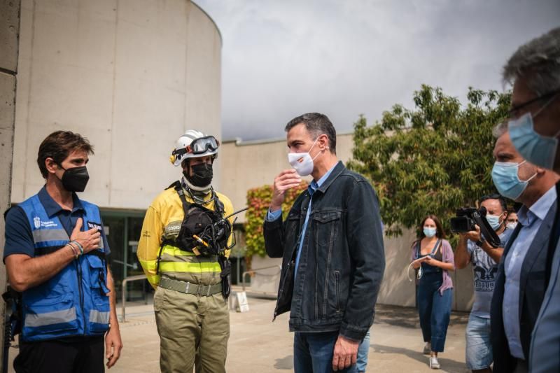 Visita del presidente Sánchez al Centro de Visitantes de la Caldera de Taburiente