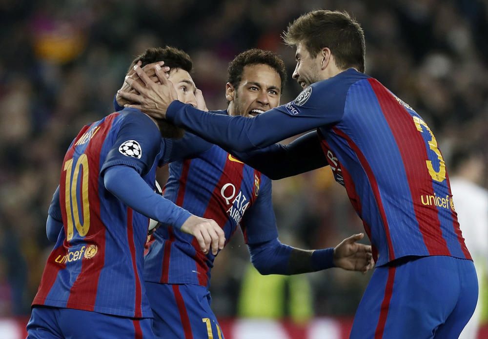 Las mejores imágenes del partido de octavos de la Champions entre el Barcelona y el PSG.