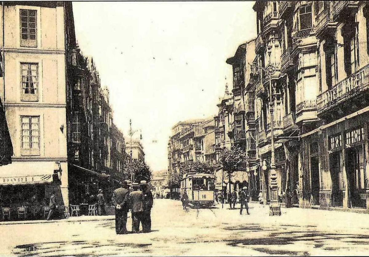 El hotel Malet, tras su traslado a la calle Corrida.