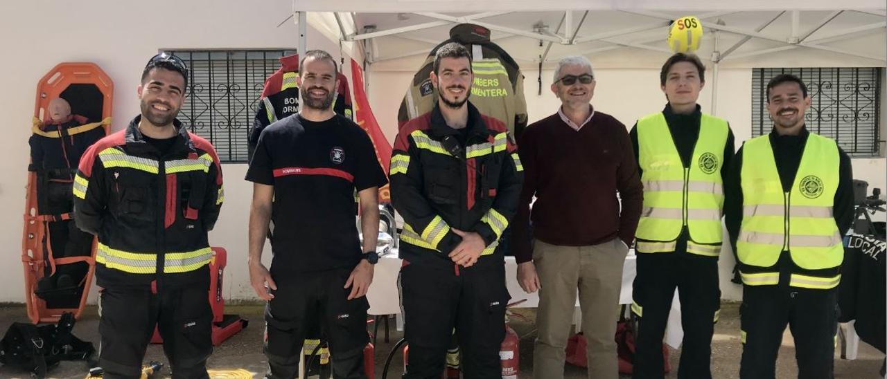 Prácticas de bombero en Formentera