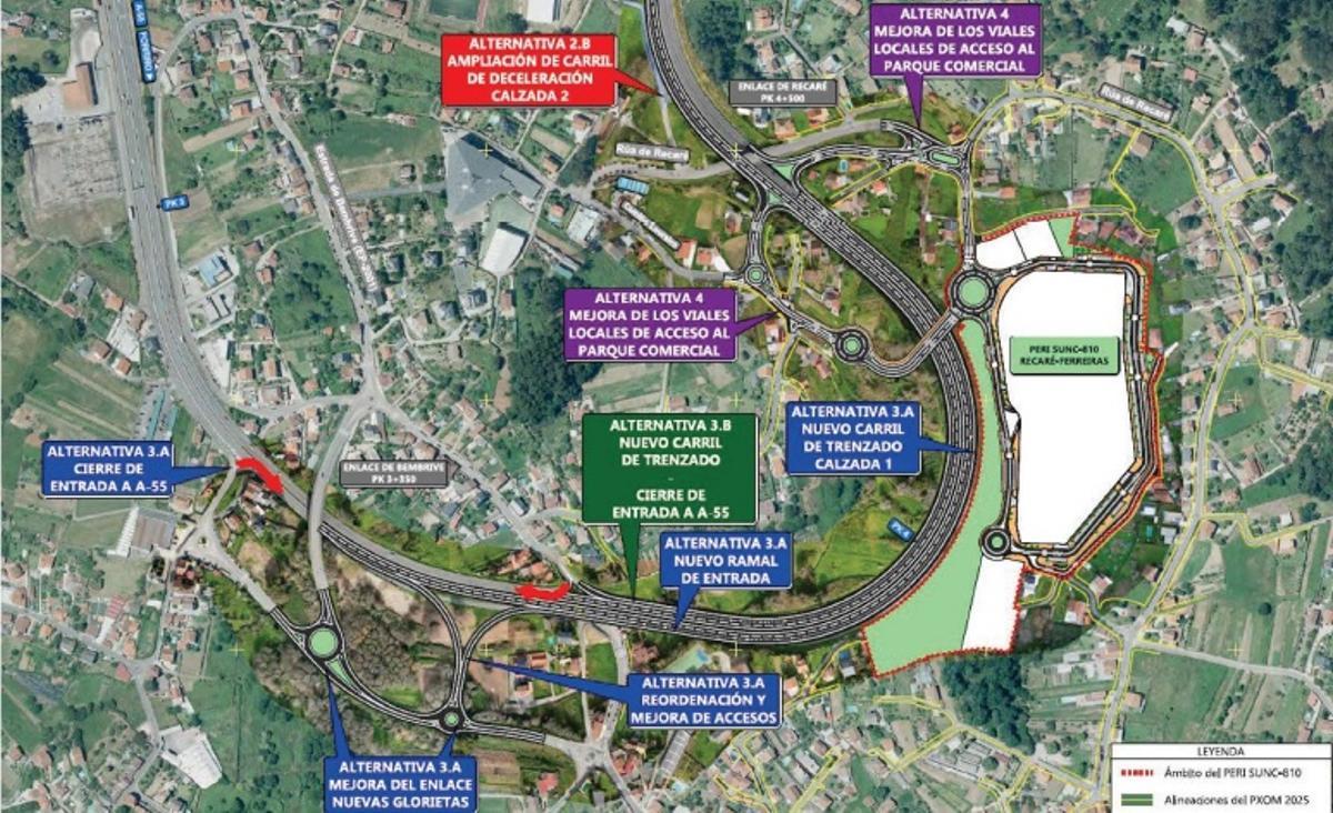 Propuestas para mejorar la movilidad en la A-55.