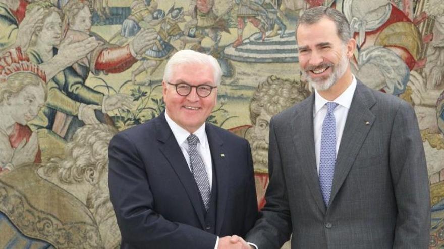 El Rey Felipe VI y el presidente de la República Federal de Alemania, Frank-Walter Steinmeier