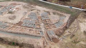 Vista áerea del yacimiento del Molí dEspígol.