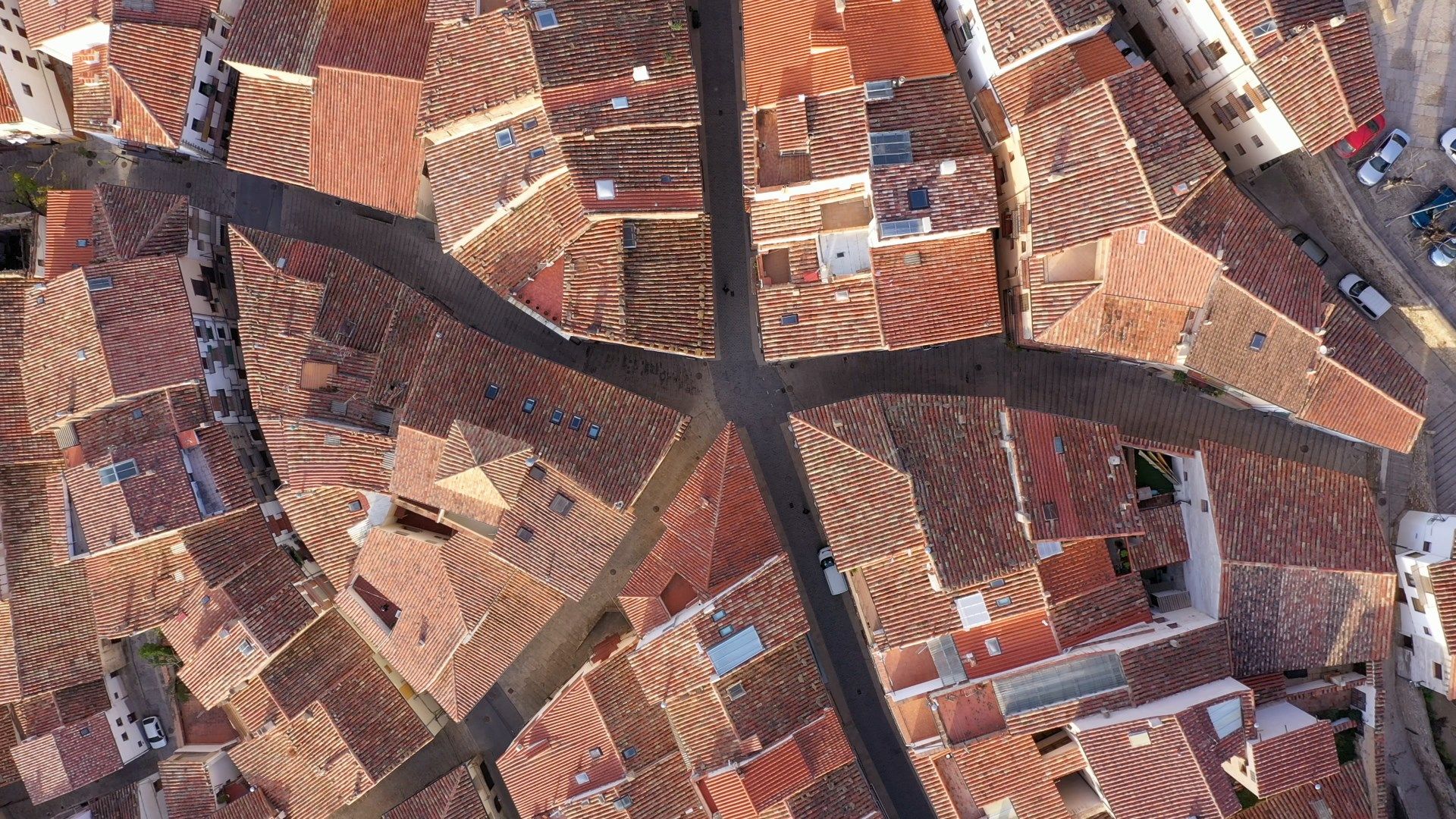 Imagen de Morella tomada desde el cielo.