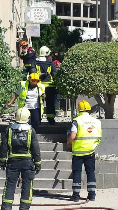 Derrumbe de un edificio de viviendas en Los Cristianos