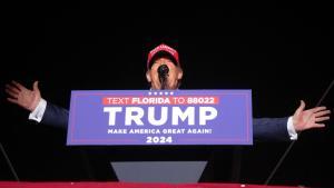 Donald Trump, durante un mitin en Doral, Florida, este martes.