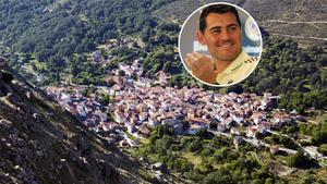 Iker Casillas, sobre una foto aérea del pueblo de la Sierra de Gredos que ha elegido como refugio.