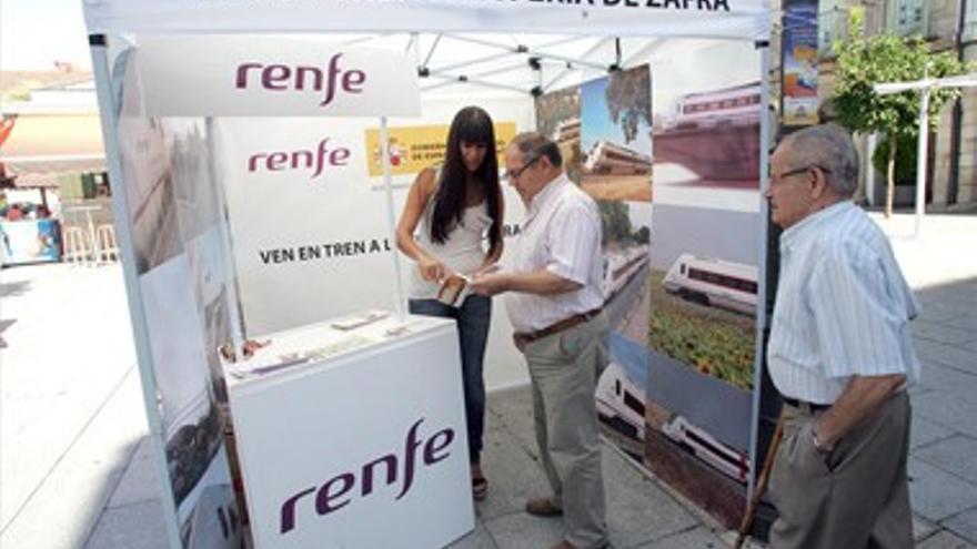 Renfe ubicará un stand informativo sobre los trenes especiales para la Feria de Zafra en cinco ciudades extremeñas