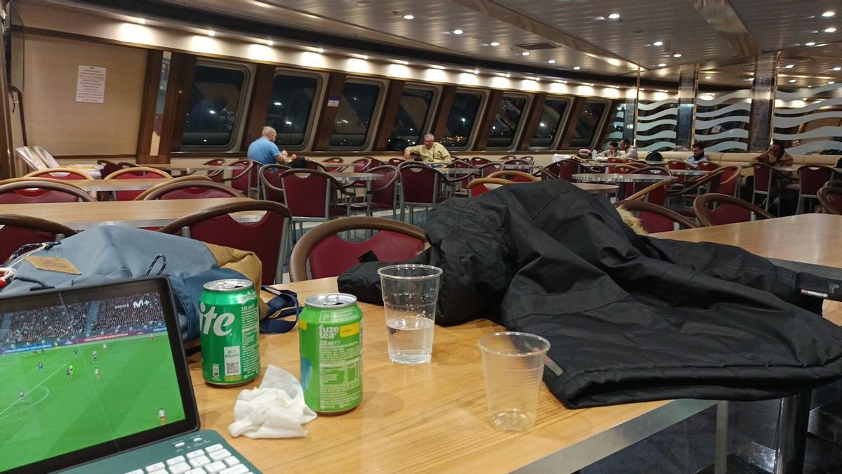 Imagen recogida durante la larga travesia hacia Mallorca