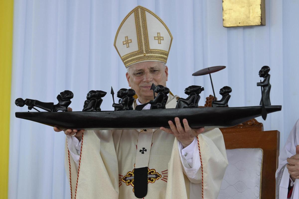 El Papa Lleó XIV, durant la seva visita al Camerun.