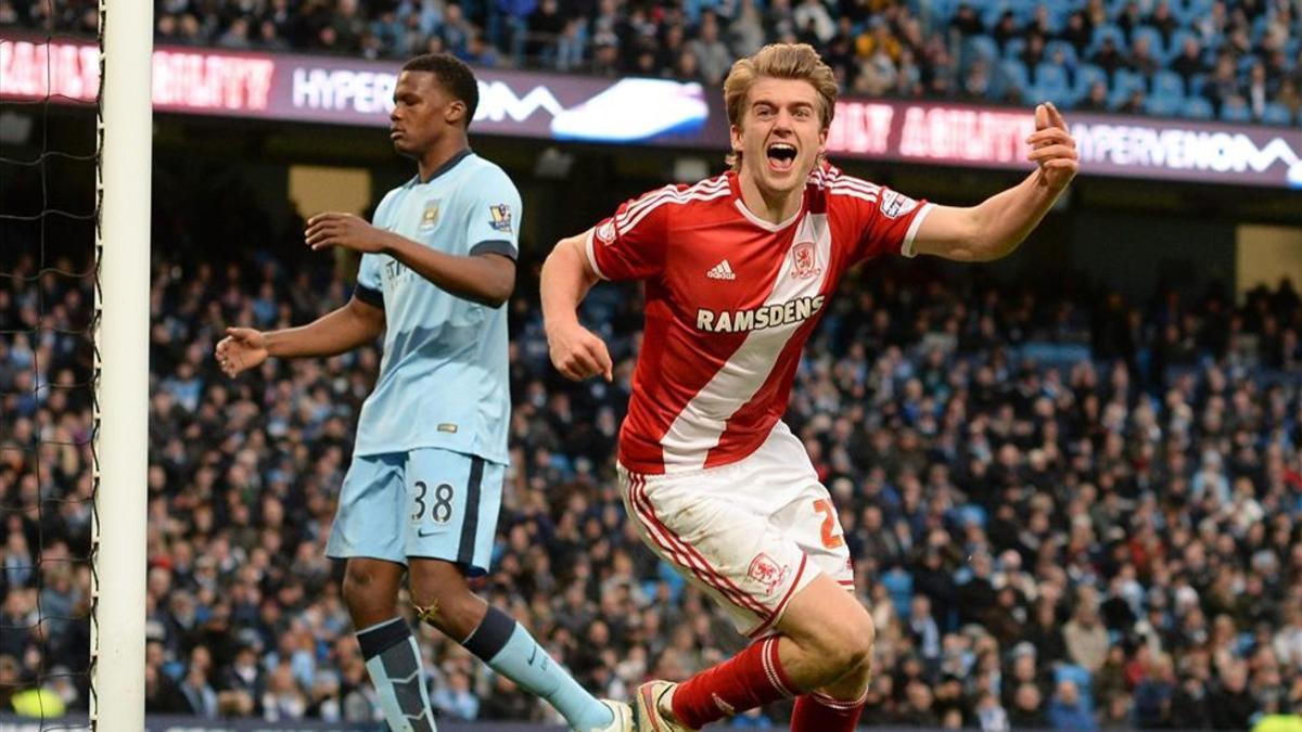 Bamford estuvo una temporada cedido en el Middlesbrough.