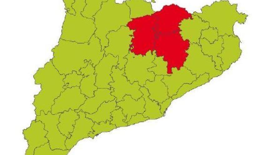 Alerta per xàfecs amb tempesta al Berguedà