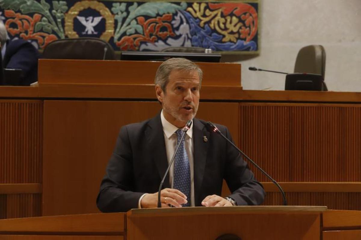 Daniel Pérez Calvo, durante una intervención en las Cortes de Aragón. | ANDREEA VORNICU